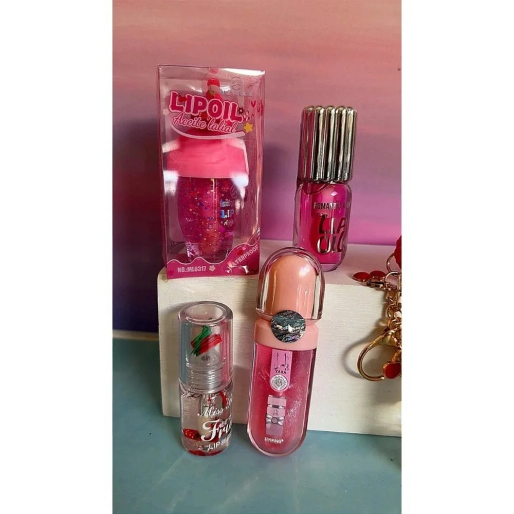 Very‎ big fruity cherry strawberry Summer lip balm lip oil bun bundle NEW